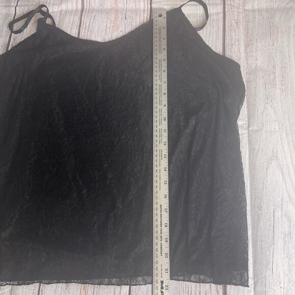 Cato Lace Cami Size 26/28W Babydoll Tank Top Black Bella Coquette Crochet Witchy - Picture 13 of 14